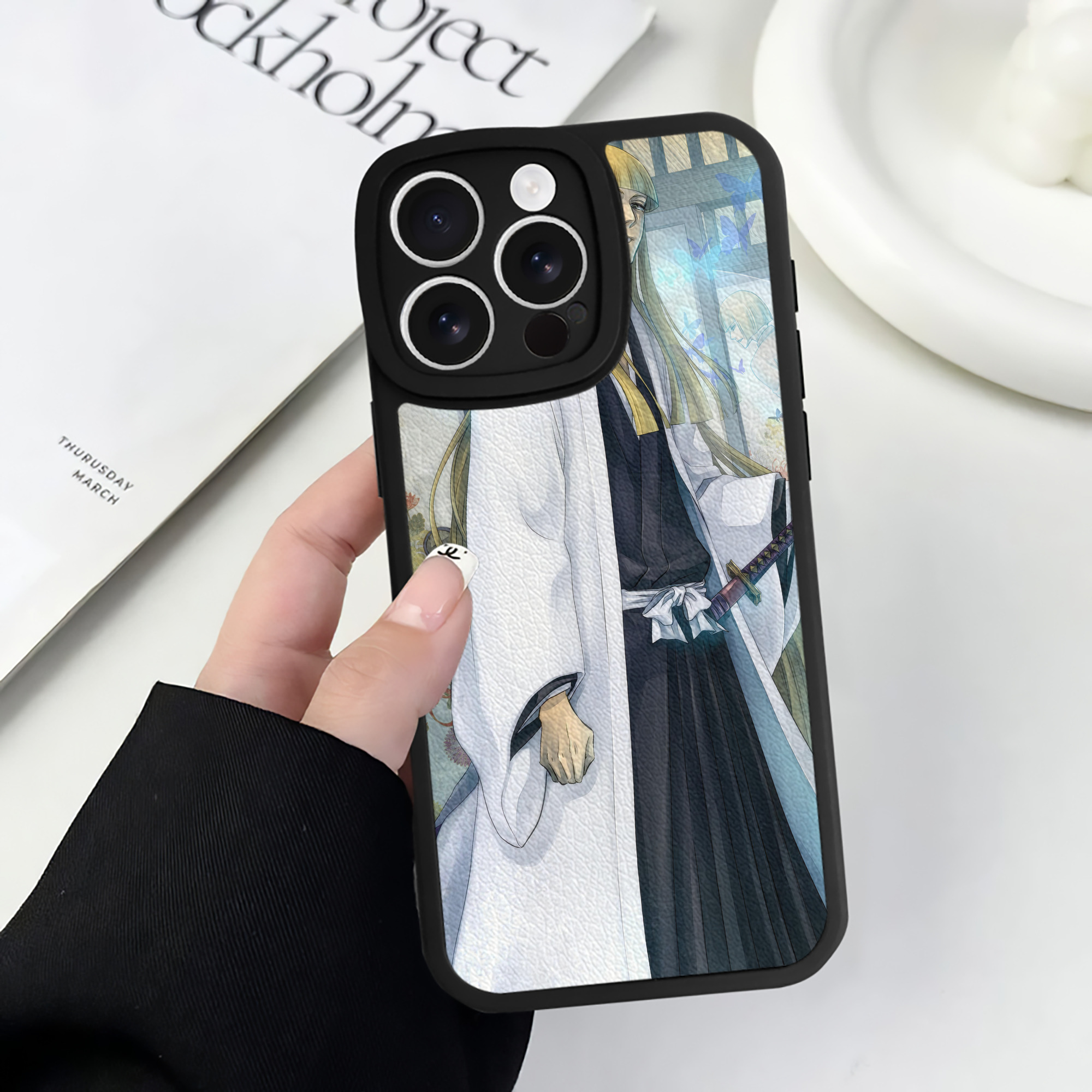 （画像用） ブリーチ BLEACH 【iPhone 16シリーズ対応】シリコンスマホケース（レザー調） 材質：シリコン